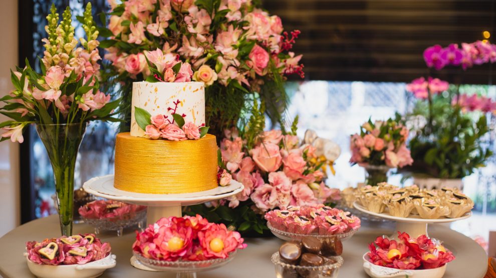 decoração de aniversário com flores